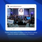 Na foto temos, uma arte realizada como se fosse um post no Instagram, que tem todos os colaboradores na foto.